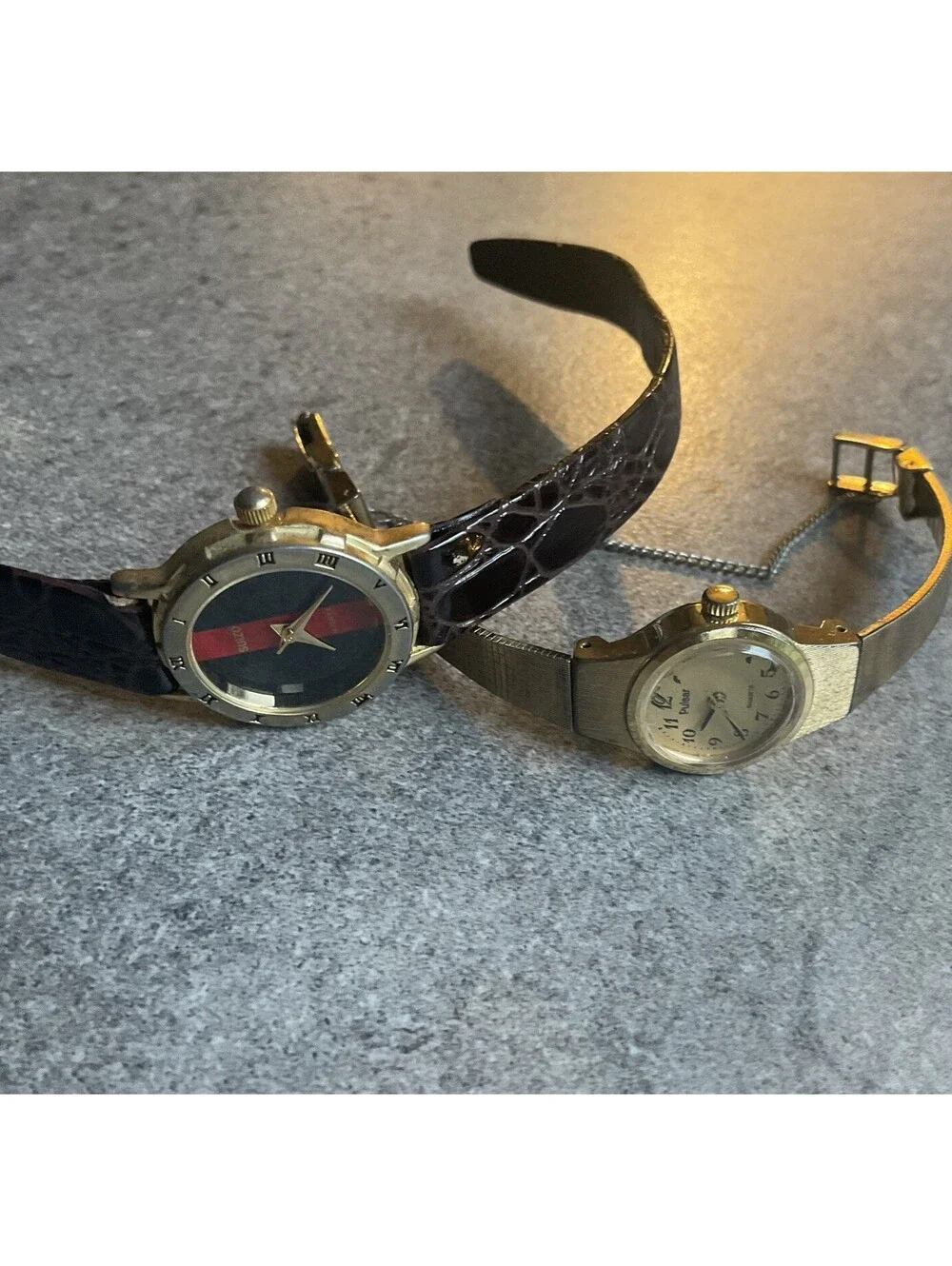 Pair Of Vintage Womens Watches Pulsar & Suizo Both Run Great B-E